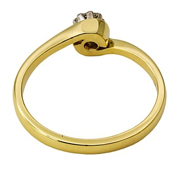 18ct Gold Diamond Solitaire Ring Size M